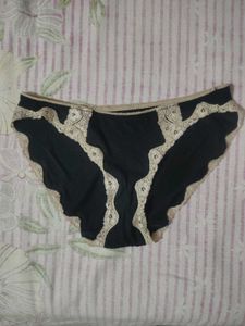 Black Lace Trim Briefs