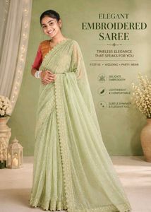 Elegant Embroidered Saree