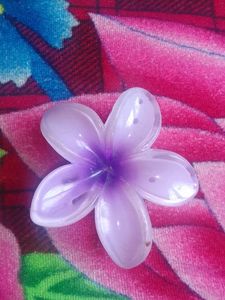 Purple Flower Hair Clip