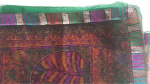 Vibrant Saree with Traditional Motifs
