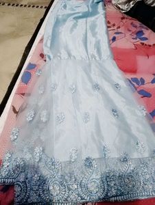 pakistani Blue Embroidered Suit