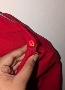 Vibrant Red A-line Mini Skirt