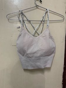 Comfortable Sports Bra with Strappy Back