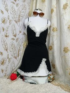 Black Laced Nightdress