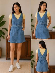 American Eagle Pinafore Dress with Belt