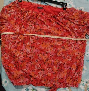 Floral Off The Shoulder Bubble Sleeve top