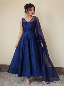 Elegant Navy Blue Gown