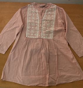 Pink Embroidered Kurta