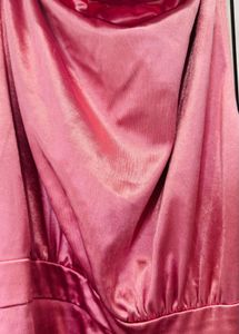 Elegant Rose Gold Ruched Dress