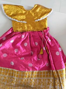 Beautiful Pink & Yellow Lehenga Choli