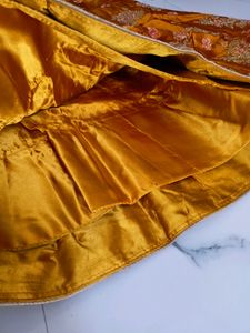 Showroom piece Mustard Red Lehenga