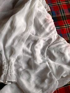 Chic Off-Shoulder White Puff Sleeve Top