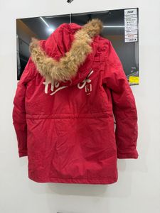 Red winter jacket