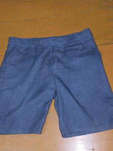 Classic Blue Linen Blend Shorts