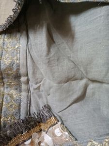Plan Cream Beautiful Saree