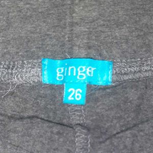 🤍 Authentic GINGER Luxe Grey Stretch Capri Pants