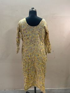 Yellow Floral Print Kurta