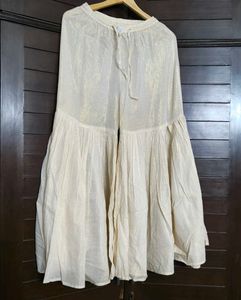 Women Creamy White Ethnic Garara Pants
