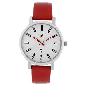 Fastrack Women's Watch - Red Leather
