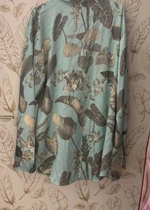Marigold Lane's Tropical Print Button-Up Shirt