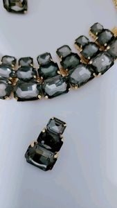 Grey Korean necklace Set