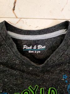 Pink N Blue T-shirt, 2yrs, Grey
