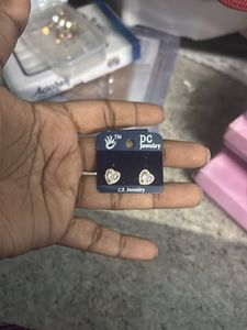 stainless Steel Heart Stud Earrings