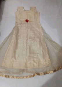 Elegant Beige Ethnic Gown