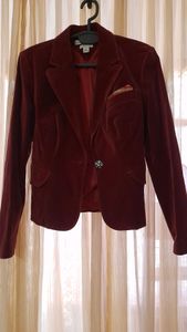 Velvet Maroon Blazer