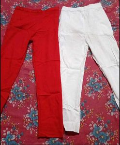 Red & White Pencil Pants Set