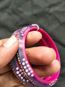 Red &amp; Crystal Bangle Bracelet