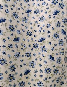 h&amp;m floral white and blue detailed tie dress