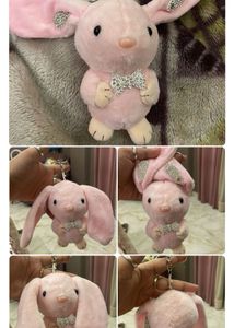 Cute Pink Plush Bunny Toy with Bow