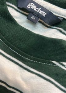 Striped Drop-shoulder Oversized T-Shirt