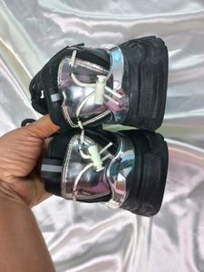 Black-silver Casual Shoes