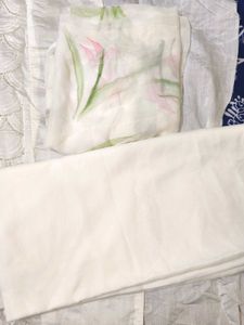 Elegant White Chikankari Kurta Set