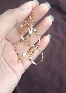 Elegant Spiral Drop Earrings