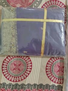 Beautifully Embroidered Saree with blouse piece