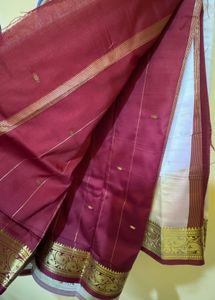 Elegant White Silk Saree with blouse