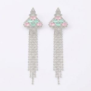 Dangle Gemstone &amp; Crystal Earrings