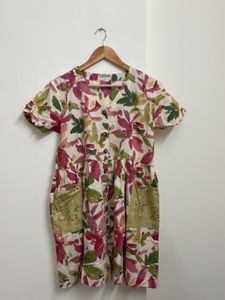 Floral Print Button-Down Midi Dress