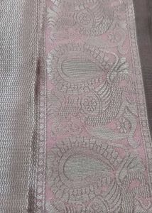 Brand New Rose Pink Silk Saree with Blue Border