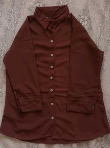 Classic Maroon Button-Up Shirt