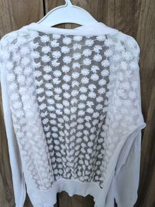 Chic Lace Back Cardigan