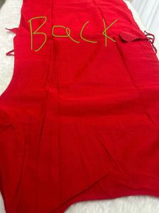 Elegant Red Kurta Set with Gold Embroidery