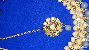 NEW grey necklace set (necklace+earrings+mang