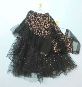Stylish Black Embellished Lehenga Choli