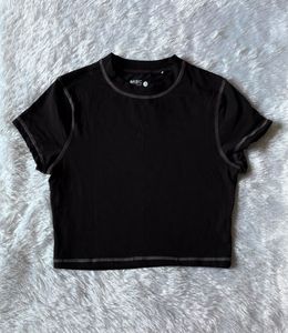 Rio Black Cropped T-Shirt