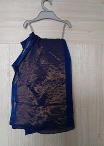 Navy Blue  Plain Saree For Women 💙
