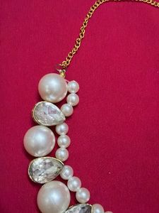 Pearl &amp; Crystal Statement Necklace